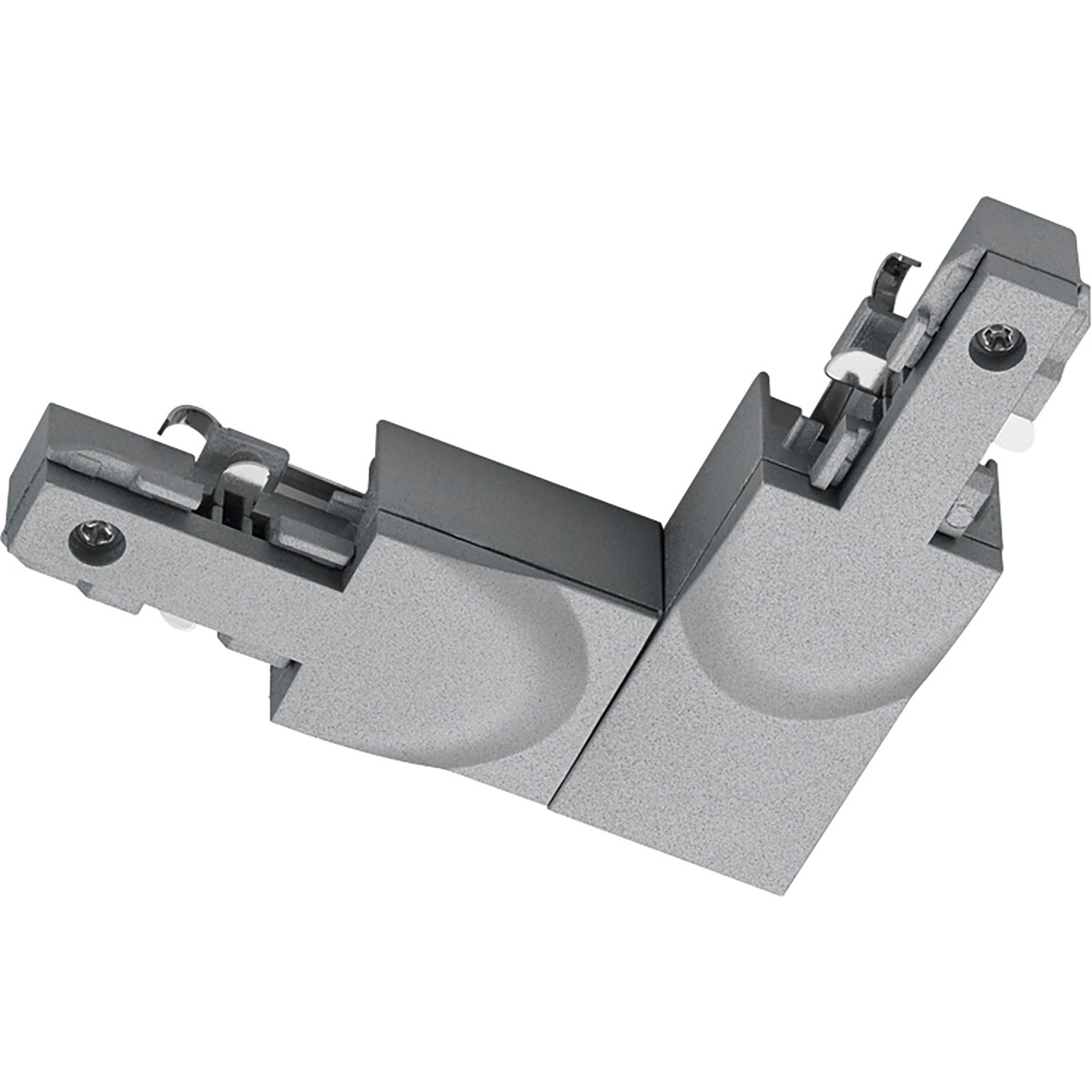 Spanningsrail Doorverbinder - Trion Dual - Hoek L Connector - Aarde Binnen - 2 Fase - Mat Titaan product afbeelding