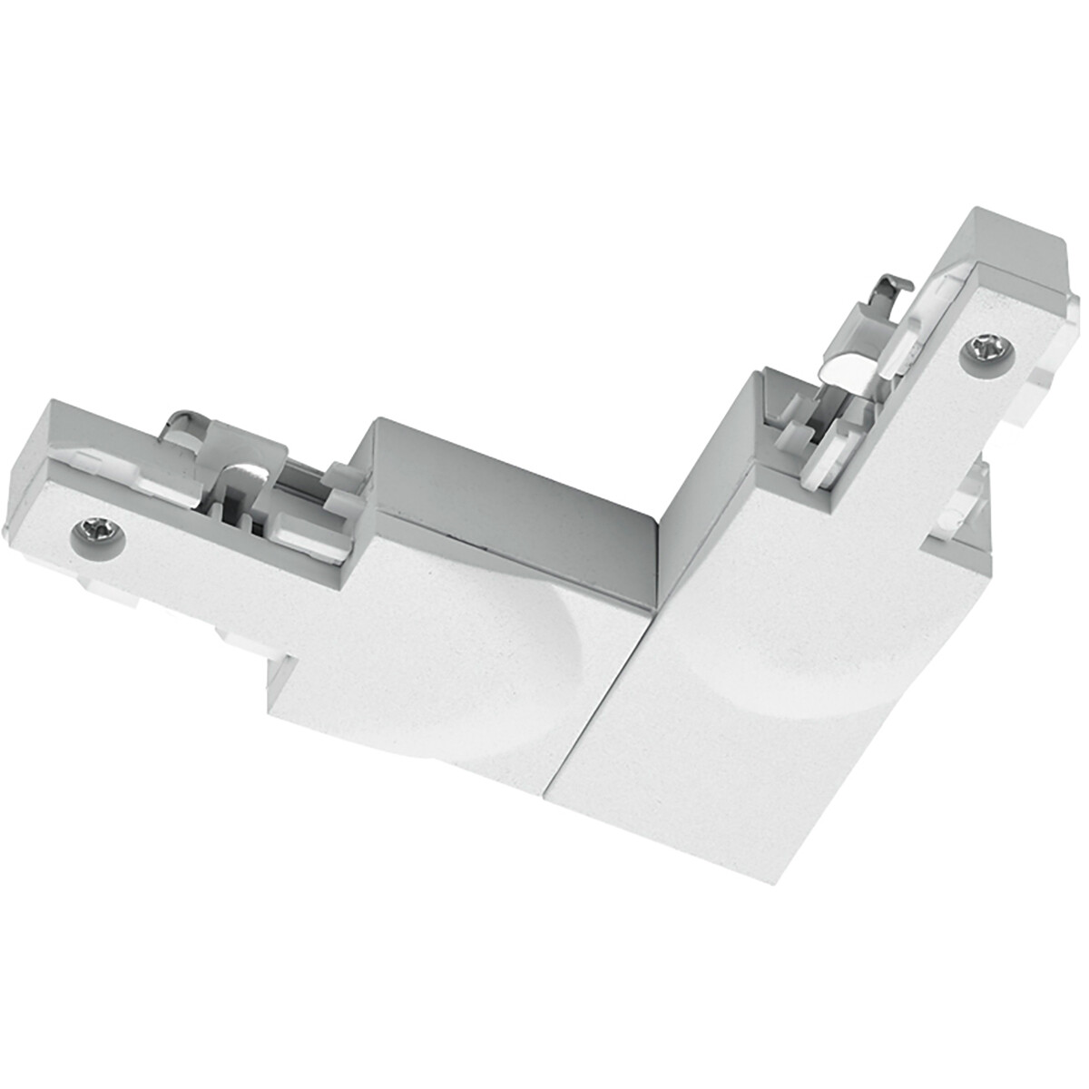 Spanningsrail Doorverbinder - Trion Dual - Hoek L Connector - Aarde Binnen - 2 Fase - Mat Wit product afbeelding