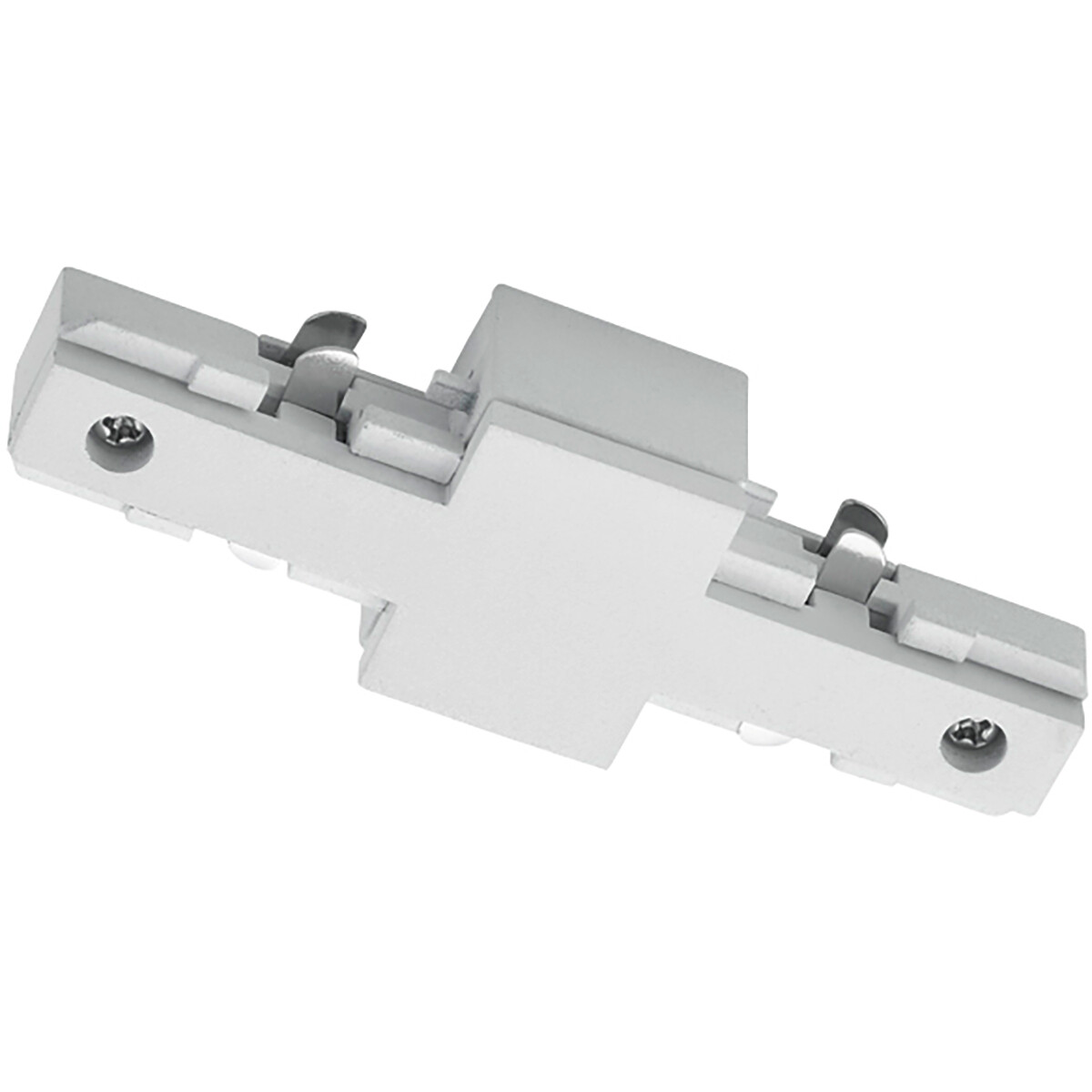 Spanningsrail Doorverbinder - Trion Dual - Rechte Connector - 2 Fase - Mat Wit product afbeelding