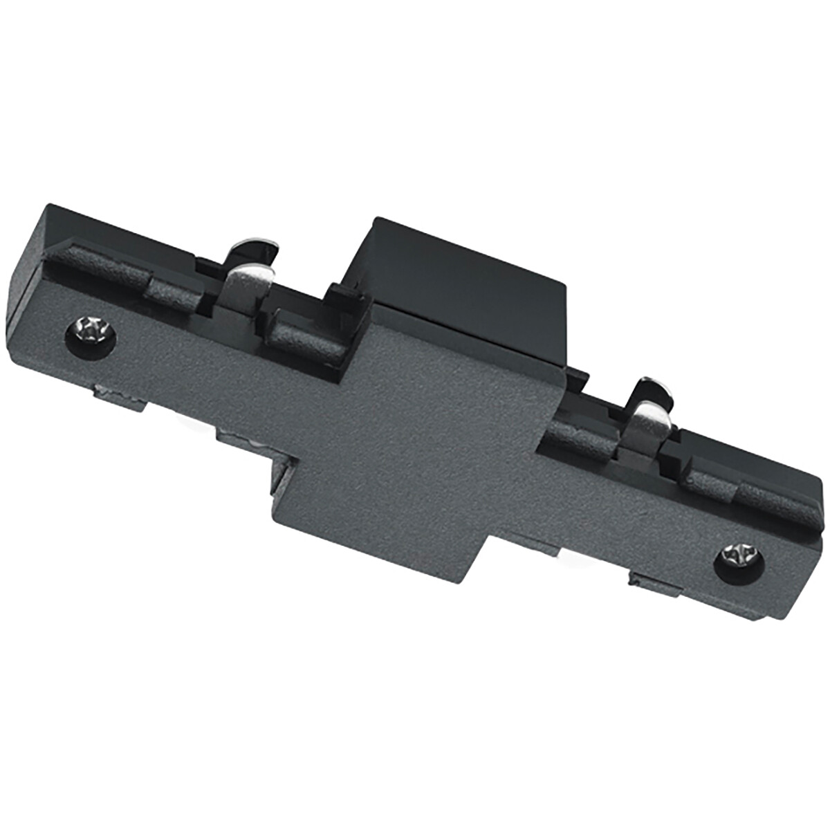 Spanningsrail Doorverbinder - Trion Dual - Rechte Connector - 2 Fase - Mat Zwart product afbeelding