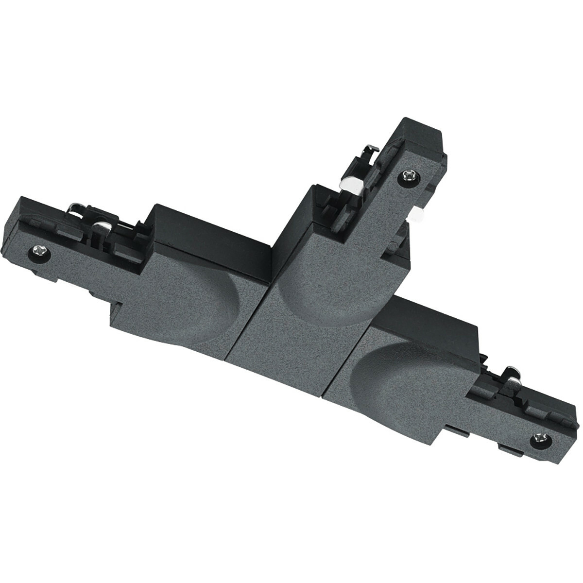 Spanningsrail Doorverbinder - Trion Dual - T Connector - Aarde Links - 2 Fase - Mat Zwart product afbeelding