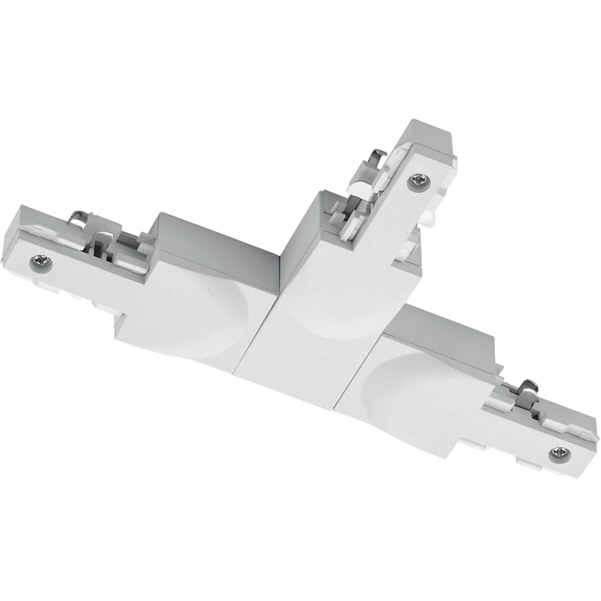 Spanningsrail Doorverbinder - Trion Dual - T Connector - Aarde Rechts - 2 Fase - Mat Wit product afbeelding