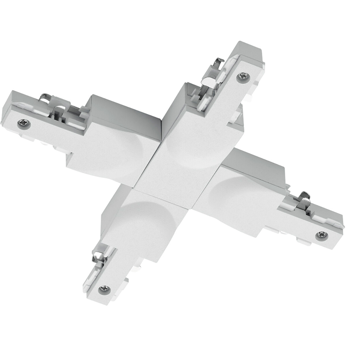 Spanningsrail Doorverbinder - Trion Dual - X Kruis Connector - 2 Fase - Mat Wit product afbeelding