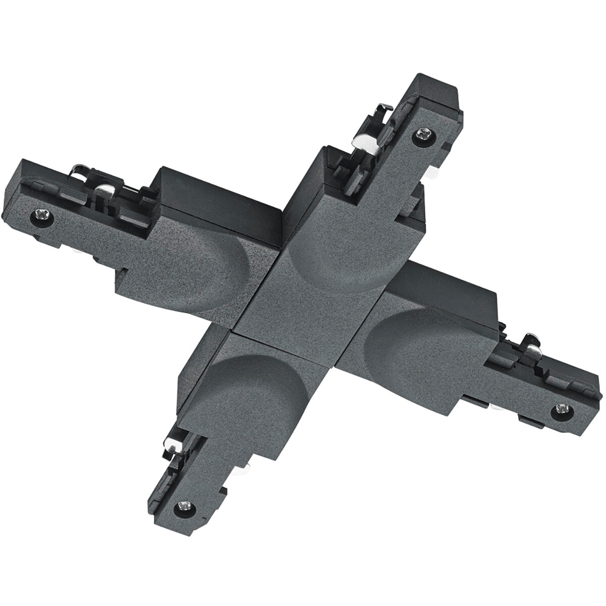 Spanningsrail Doorverbinder - Trion Dual - X Kruis Connector - 2 Fase - Mat Zwart product afbeelding