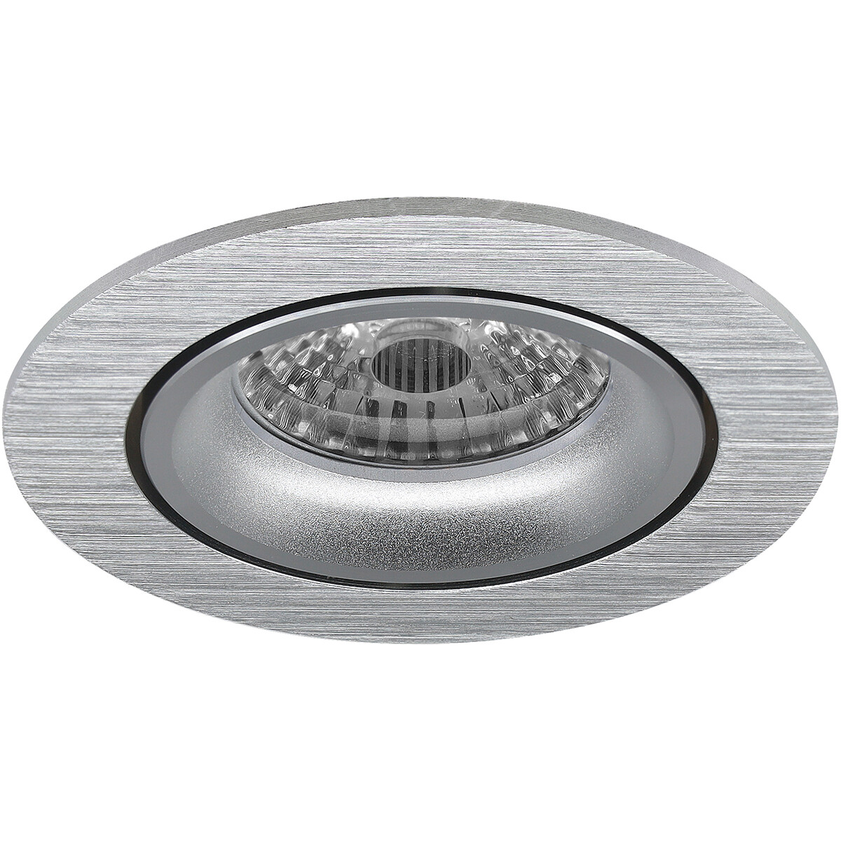 Spot Armatuur GU10 - Pragmi Delton Pro - GU10 Inbouwspot - Rond - Zilver - Aluminium - Kantelbaar - Ø82mm