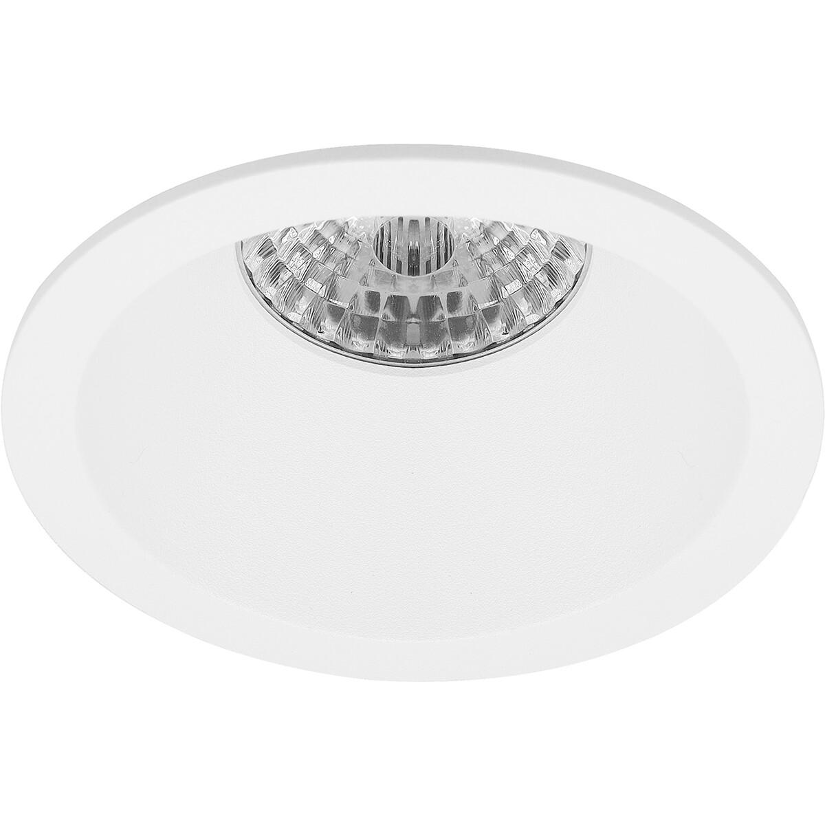 Spot Armatuur GU10 - Pragmi Pollon Pro - GU10 Inbouwspot - Rond - Wit - Aluminium - Verdiept - Ø82mm