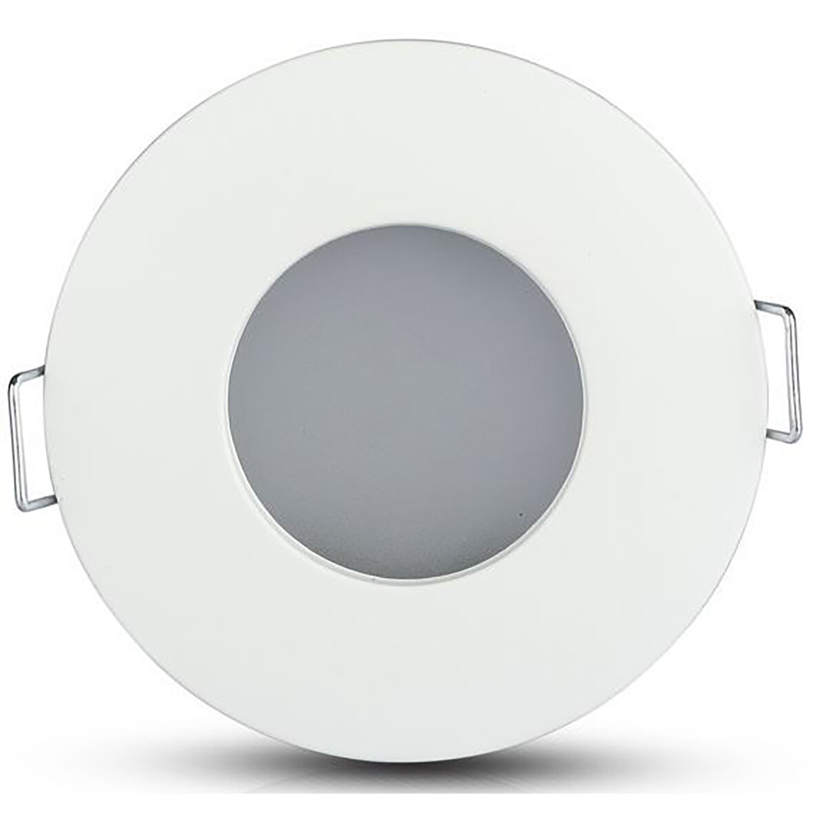 Spot Armatuur GU10 - Aigi - GU10 Inbouwspot - Waterdicht IP65 - Rond - Wit - Aluminium/Glas - Ø82mm