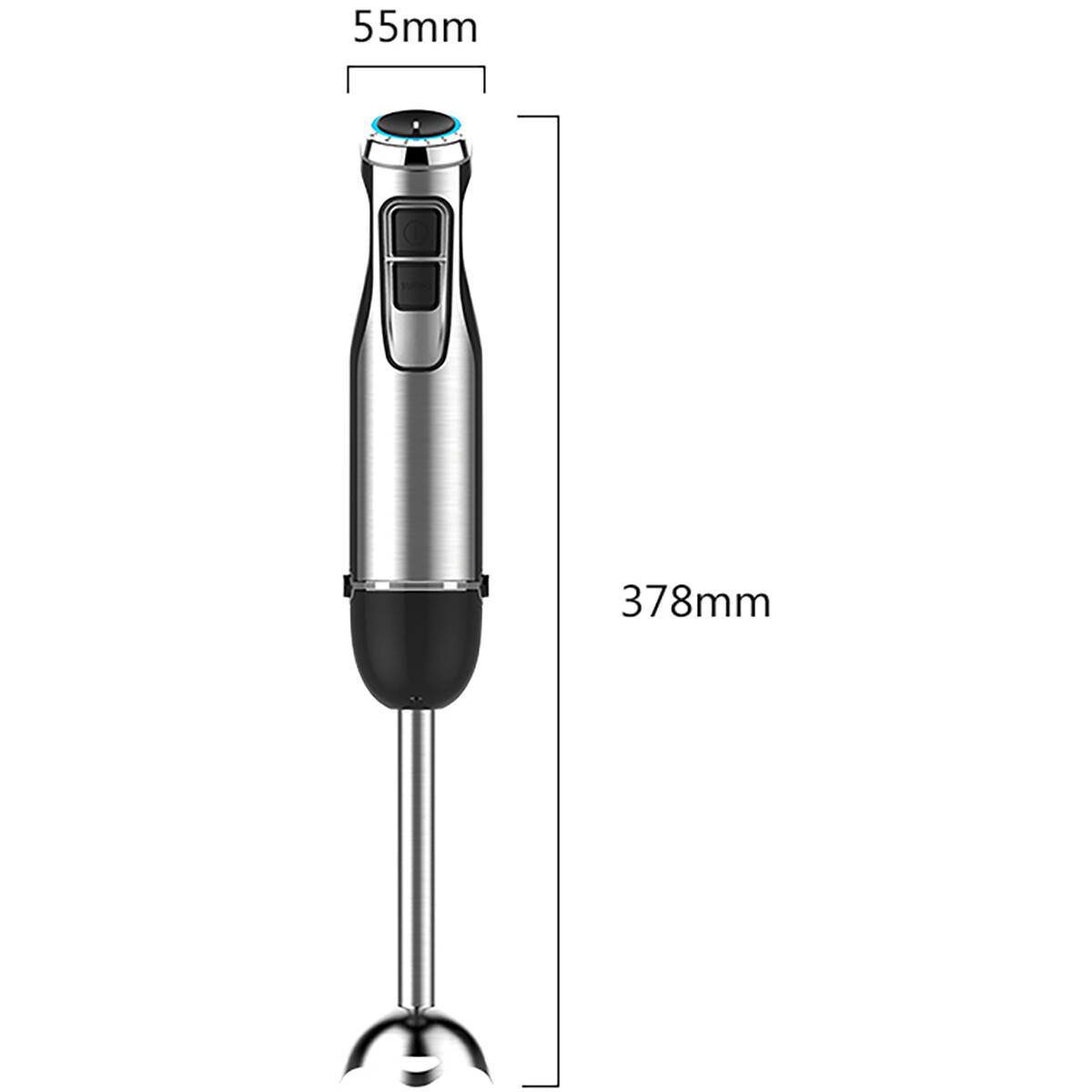 Staafmixer - Aigi Ritano - 0.6 Liter - 1000 Watt - Kunststof - Zwart/Zilver