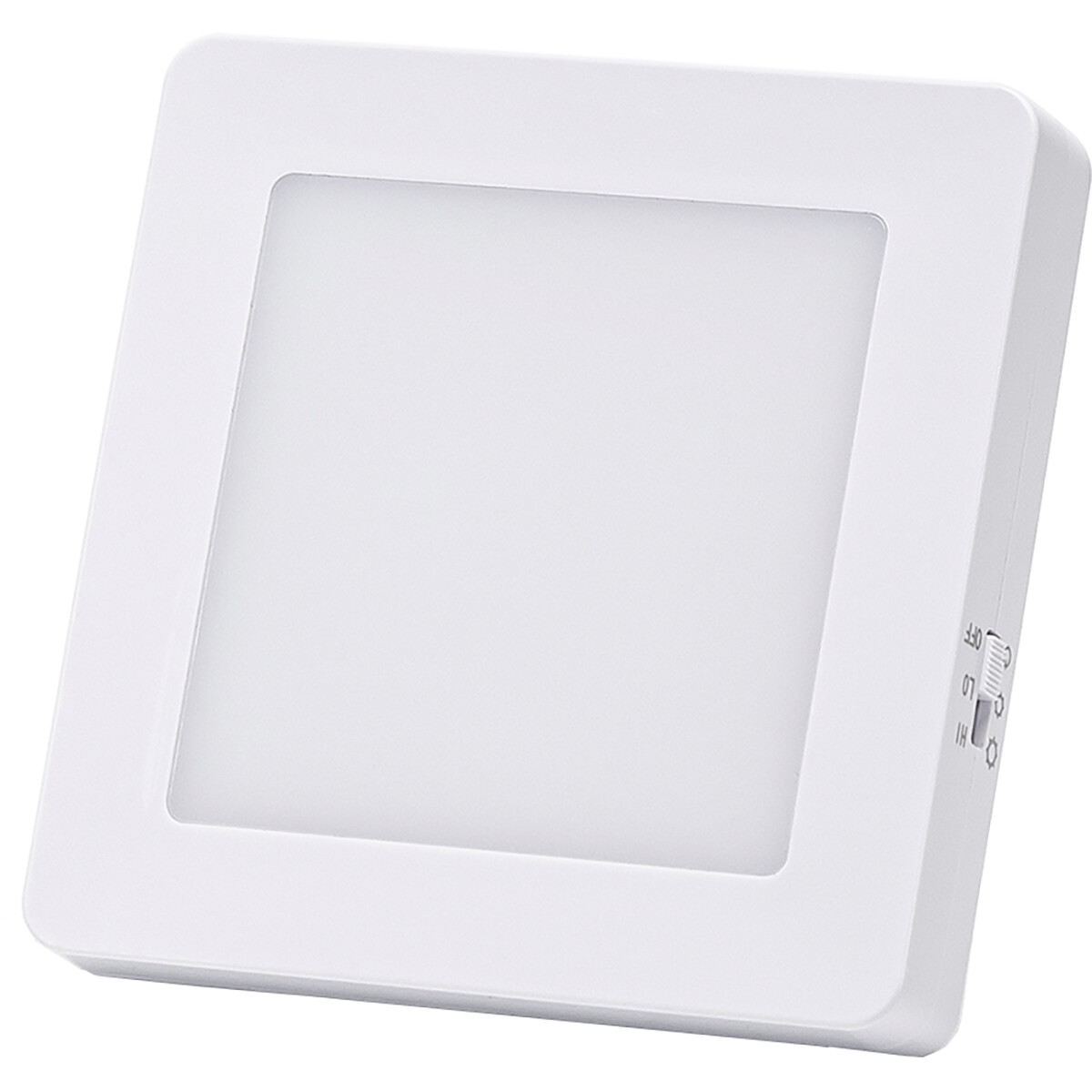 Stekkerlamp - Nachtlamp met Dag en Nacht Sensor - Aigi Woppa - 0.36W - Warm Wit 3000K - Vierkant - Mat Wit - Kunststof product afbeelding