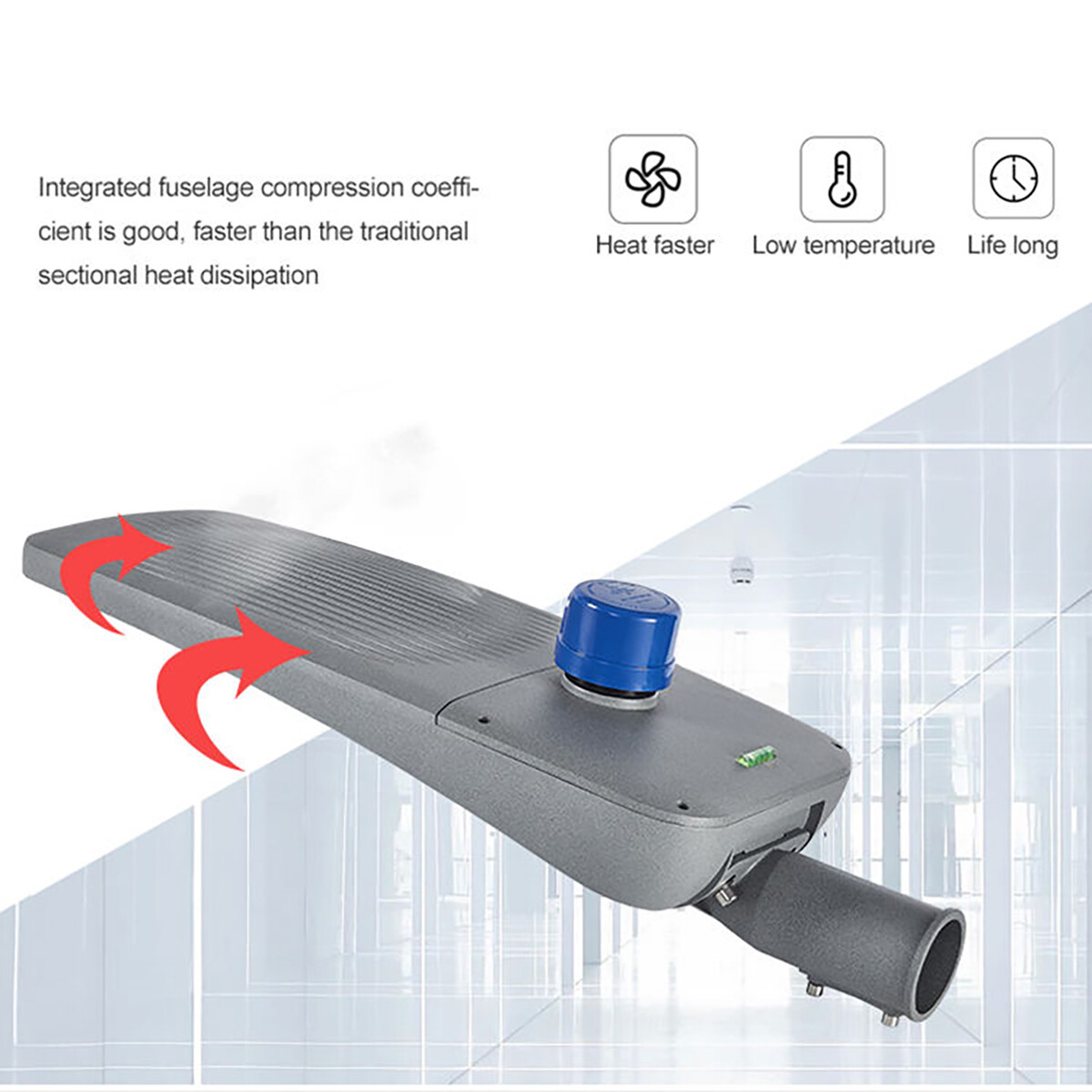 Straatverlichting met Photocell Sensor - Rinzu Strion - 200 Watt - 34000 Lumen - 4000K - Waterdicht IP66 - 70x140D Ø60mm Spigot - OSRAM Driver - Lumileds