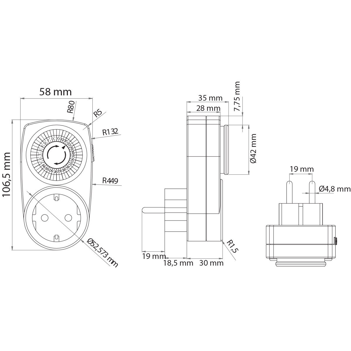 Tijdschakelaar - Analoge Schakelklok - 3500W - Wit | Nederland