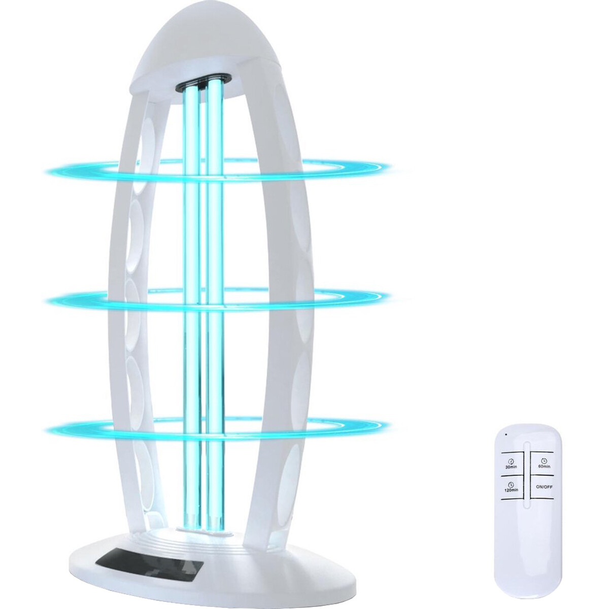 UV-C Tafellamp - Aigi Desty - Desinfectie Lamp - UV Sterilizer - Afstandsbediening - Timer - 360º - Wit