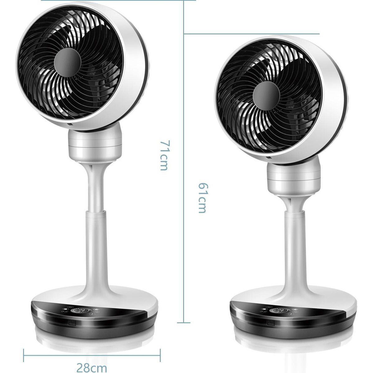 Ventilator - Aigi Diloma - Statiefventilator - Staand - Rond - Mat Wit - Kunststof