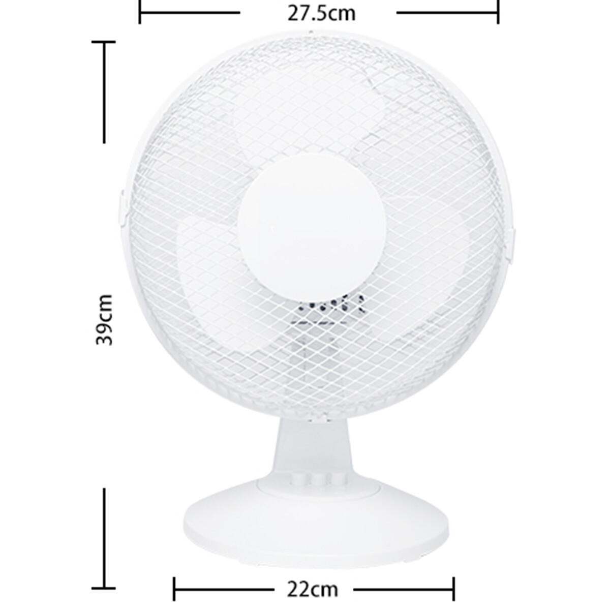 Ventilator - Aigi Lyno - 25W - Tafelventilator - Staand - Rond - Mat Wit - Kunststof