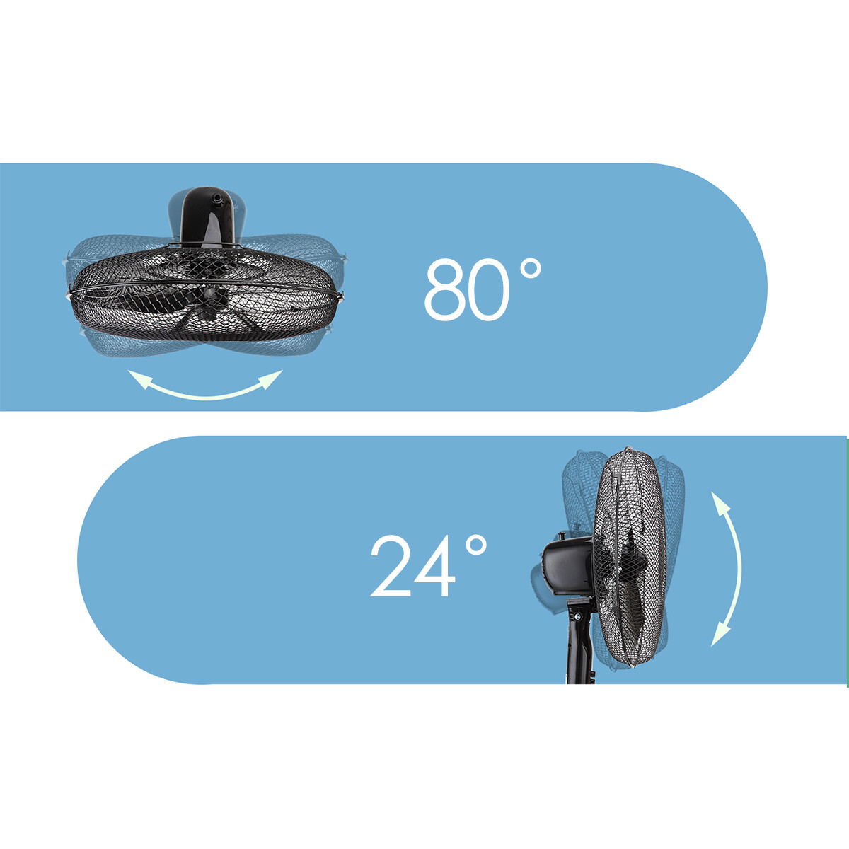 Ventilator - Aigi Uyno - Statiefventilator - Staand - Rond - Mat Zwart - Kunststof