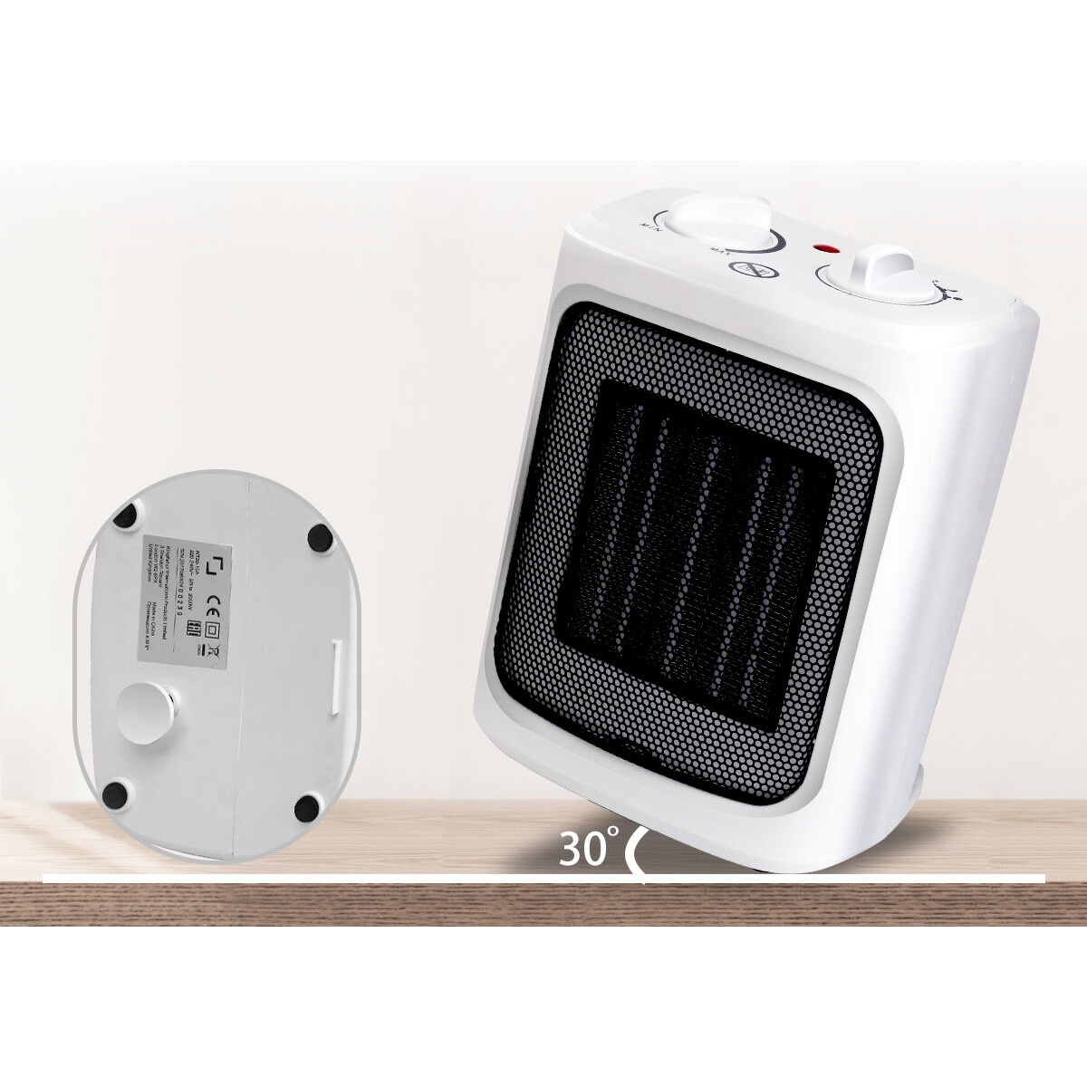 Ventilatorkachel - Aigi Cuby - 3 Standen - Wit