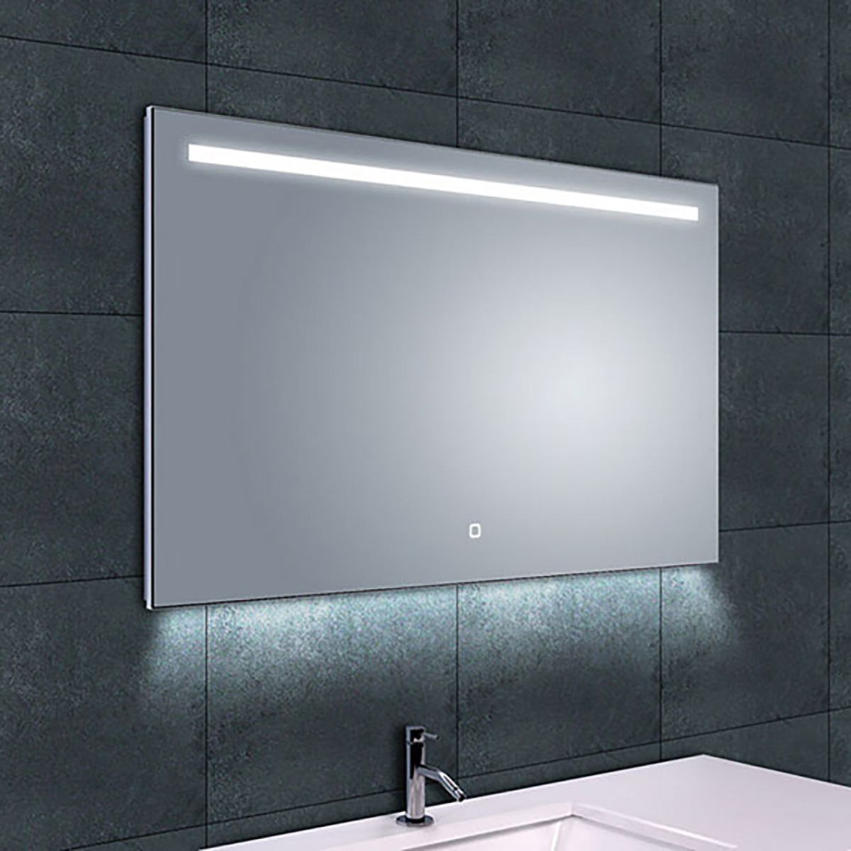 Wiesbaden Ambi One Spiegel Met LED - Dimbaar - Spiegelverwarming - Rechthoek - 100x60cm