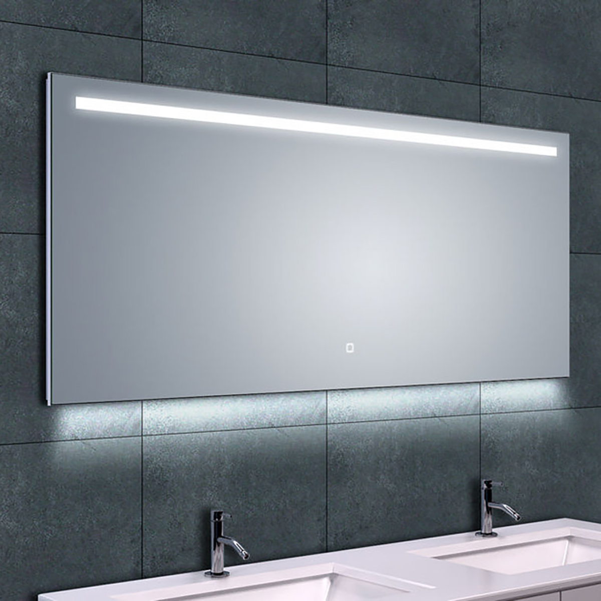 Wiesbaden Ambi One Spiegel Met LED - Dimbaar - Spiegelverwarming - Rechthoek - 140x60cm