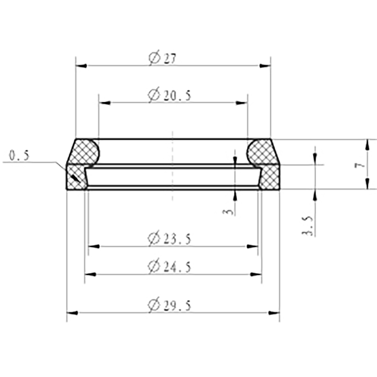 Wiesbaden Caral Douchearm met Muurbevestiging - Gebogen - 45cm - Chroom