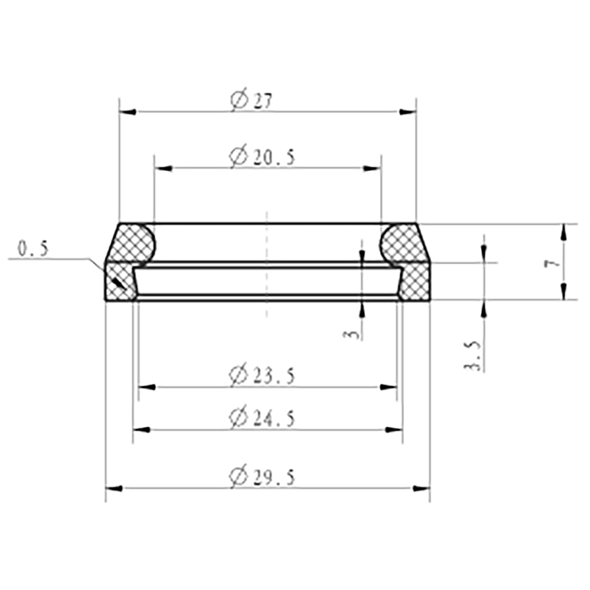 Wiesbaden Caral Douchearm met Plafondbevestiging - 30cm - Chroom