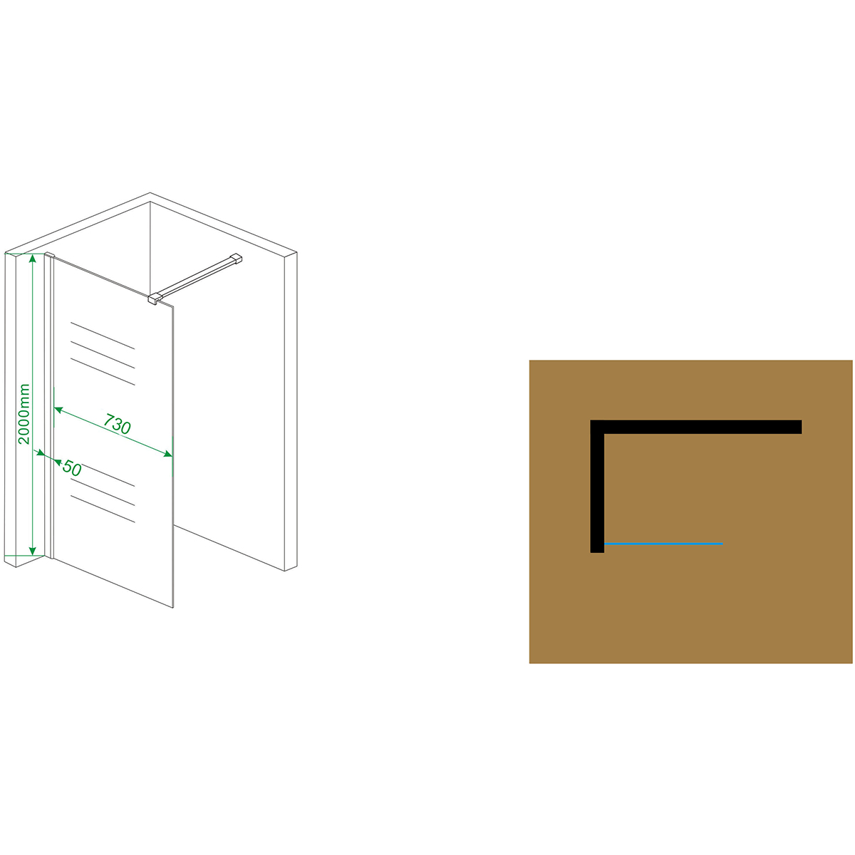 Wiesbaden Comfort Inloopdouche - 800x2000x10mm - Nano - Helder Glas/Chroom