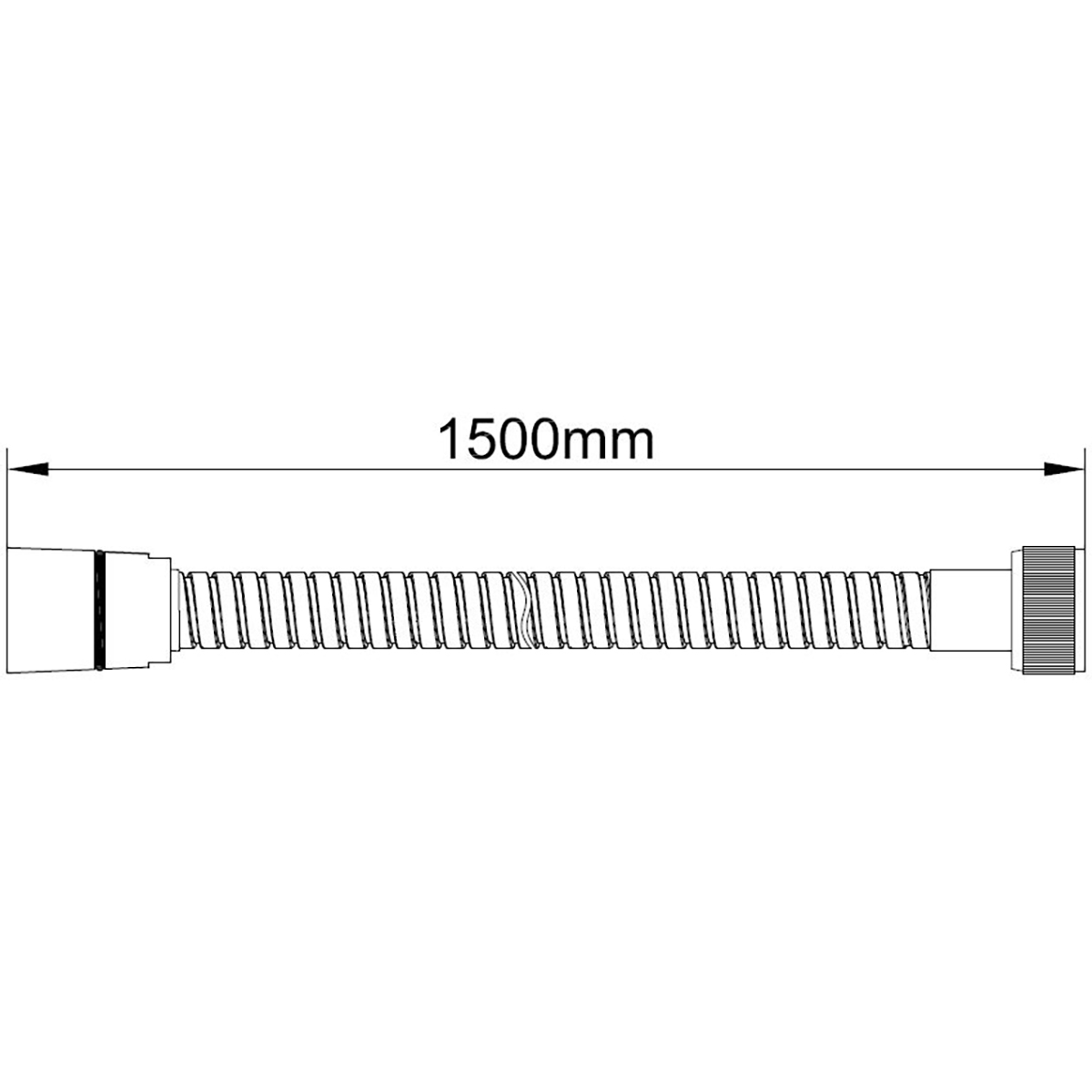 Wiesbaden Doucheslang - Conisch - Metaal - 150cm - Geborsteld Koper