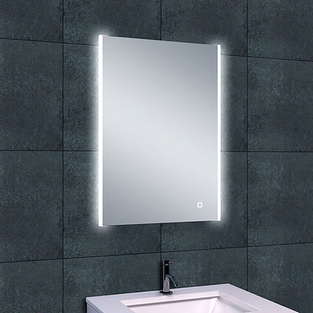 Wiesbaden Duo Spiegel Met LED - Dimbaar - Spiegelverwarming - Rechthoek - 52x70cm