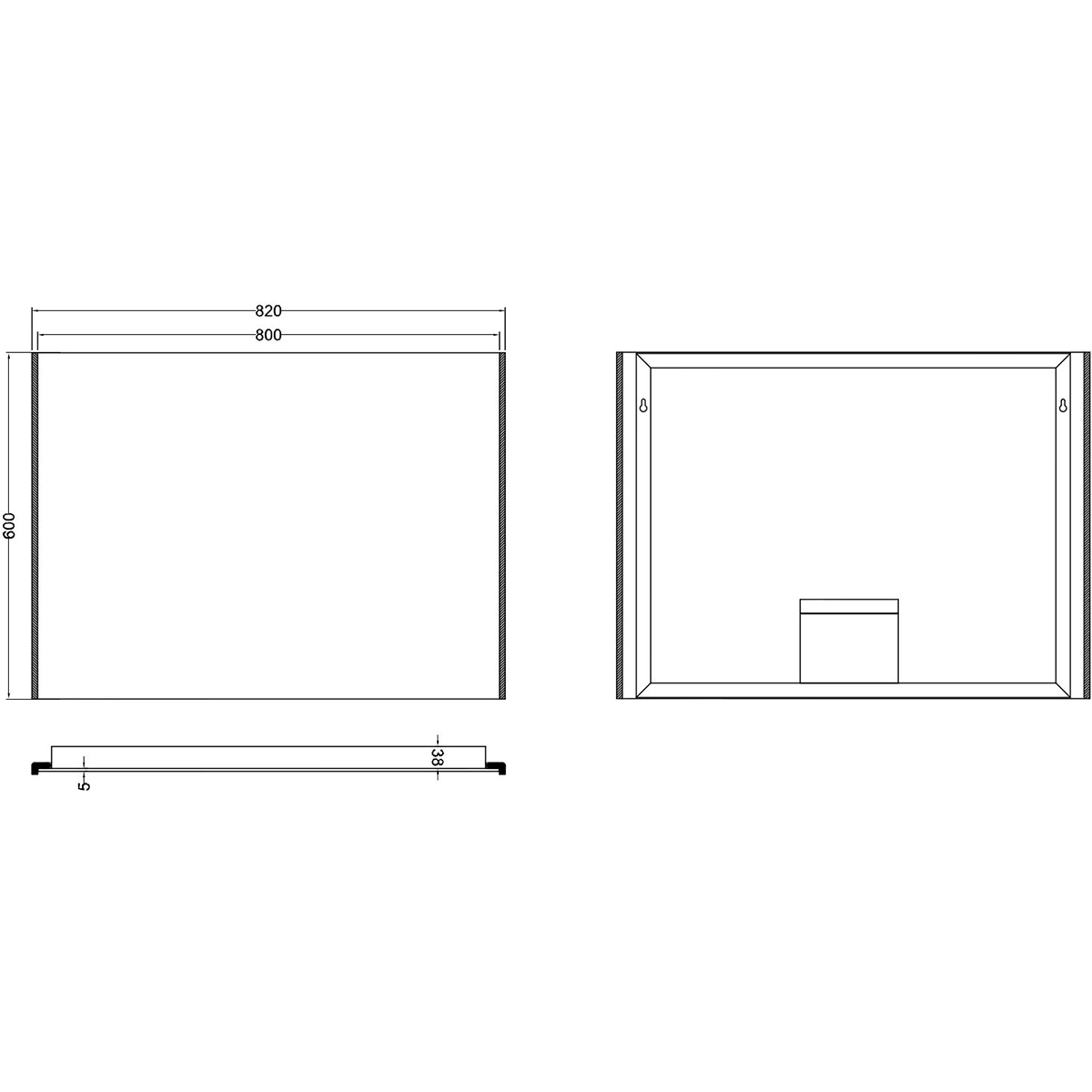 Wiesbaden Duo Spiegel Met LED - Dimbaar - Spiegelverwarming - Rechthoek - 82x60cm