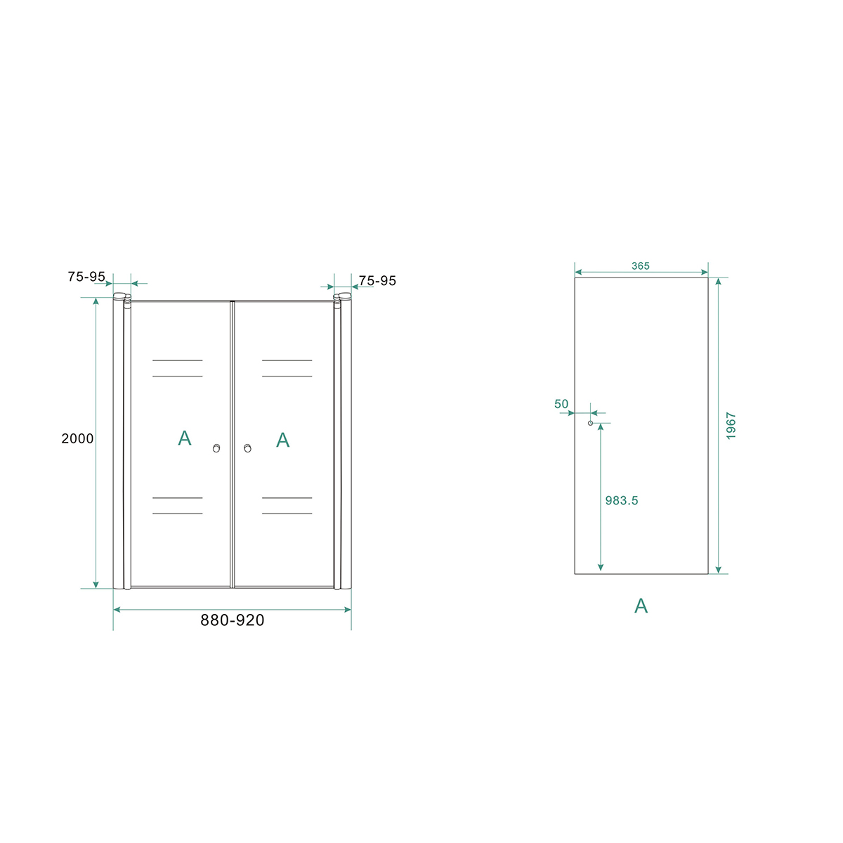 Wiesbaden Lagos Pendeldeur in Nis - 900x2000x6mm - NANO - Helder Glas/Chroom