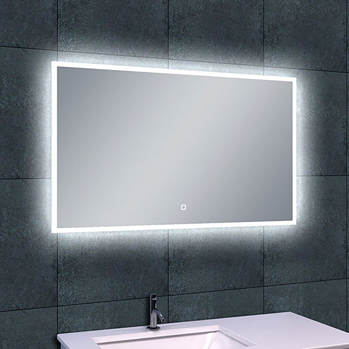 Wiesbaden Quatro Spiegel Met LED - Dimbaar - Spiegelverwarming - Rechthoek - 100x60cm