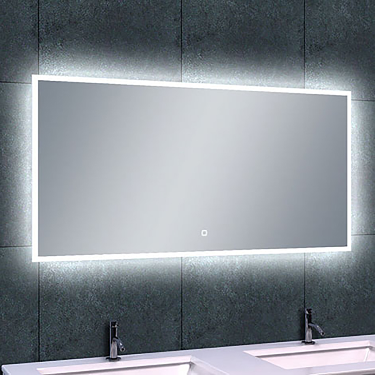 Wiesbaden Quatro Spiegel Met LED - Dimbaar - Spiegelverwarming - Rechthoek - 120x60cm