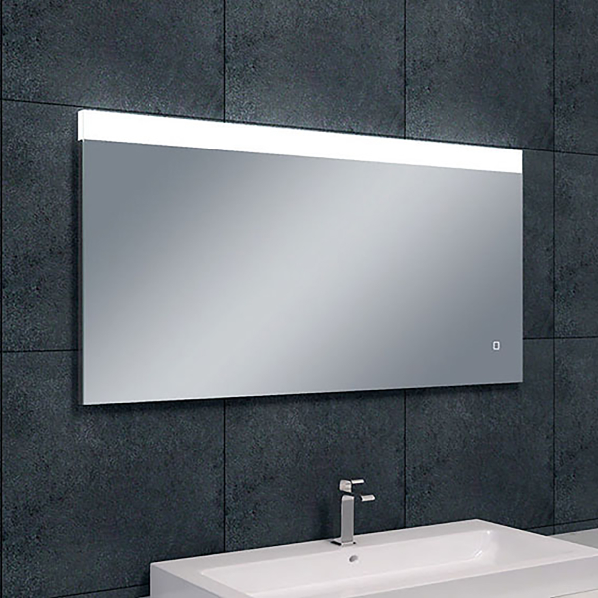 Wiesbaden Single Spiegel Met LED - Dimbaar - Spiegelverwarming - Rechthoek - 120x60cm