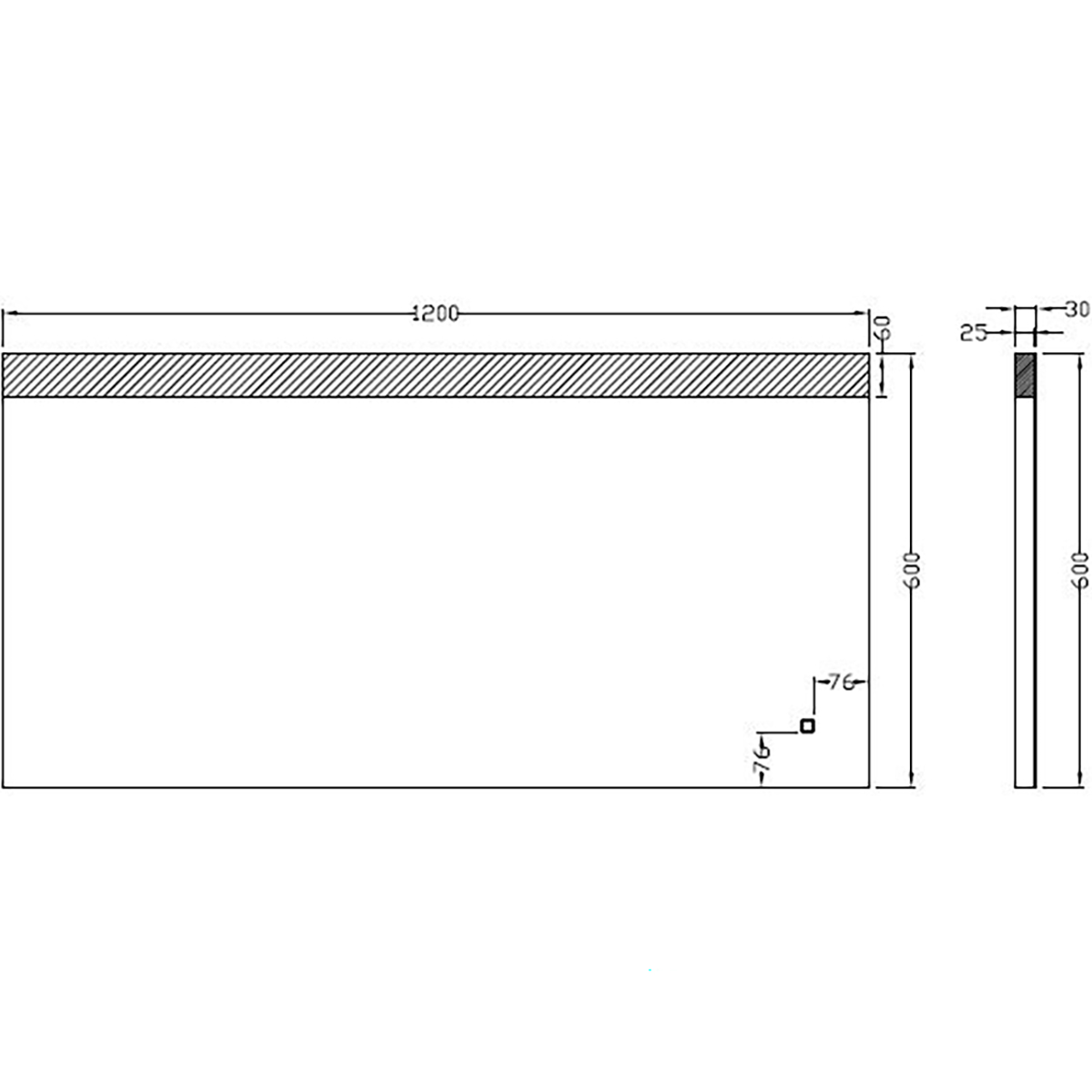 Wiesbaden Single Spiegel Met LED - Dimbaar - Spiegelverwarming - Rechthoek - 120x60cm