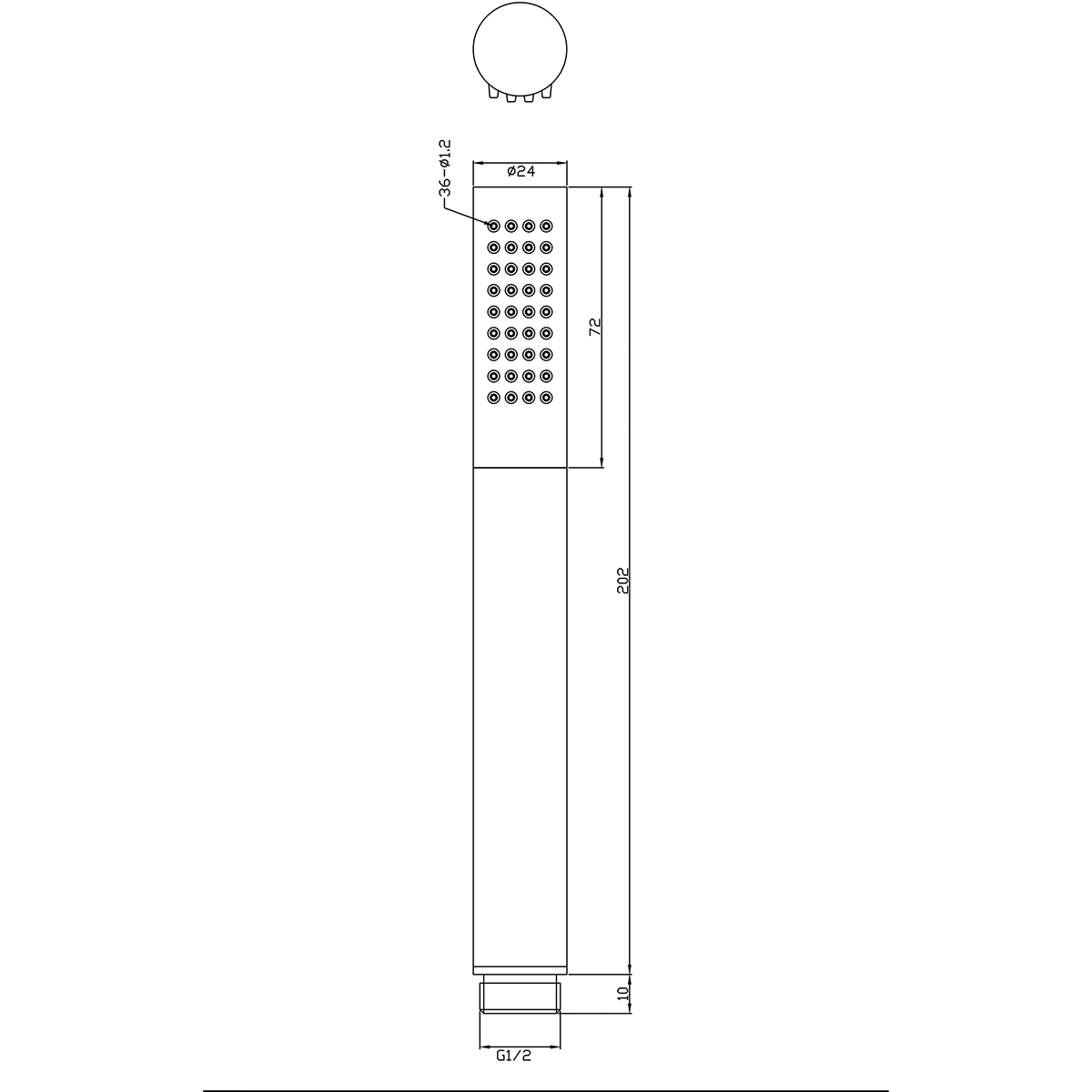 Wiesbaden Staafhanddouche - 1 Stand - Gunmetal/Mat Zwart