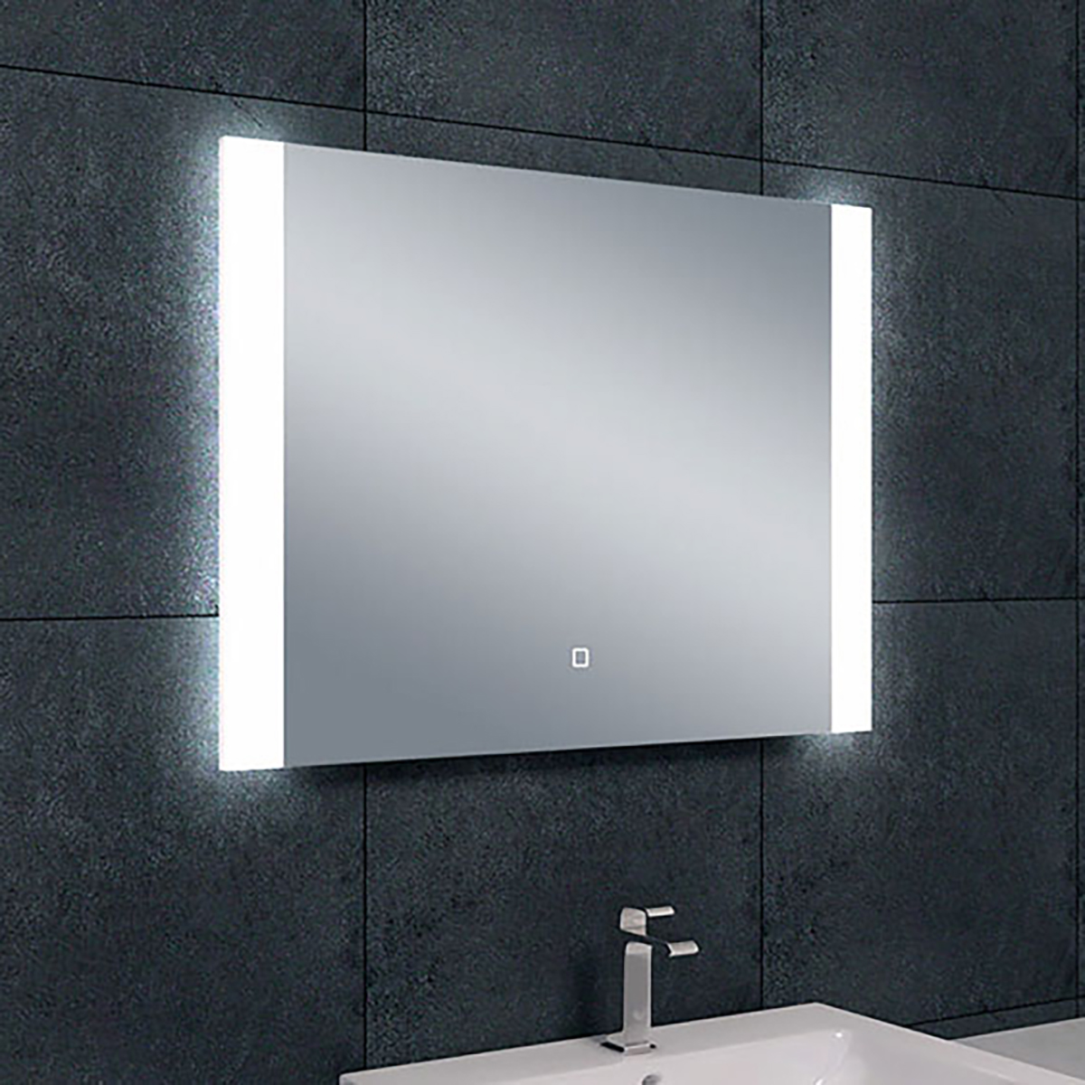 Wiesbaden Sunny Spiegel Met LED - Dimbaar - Spiegelverwarming - Rechthoek - 80x60cm