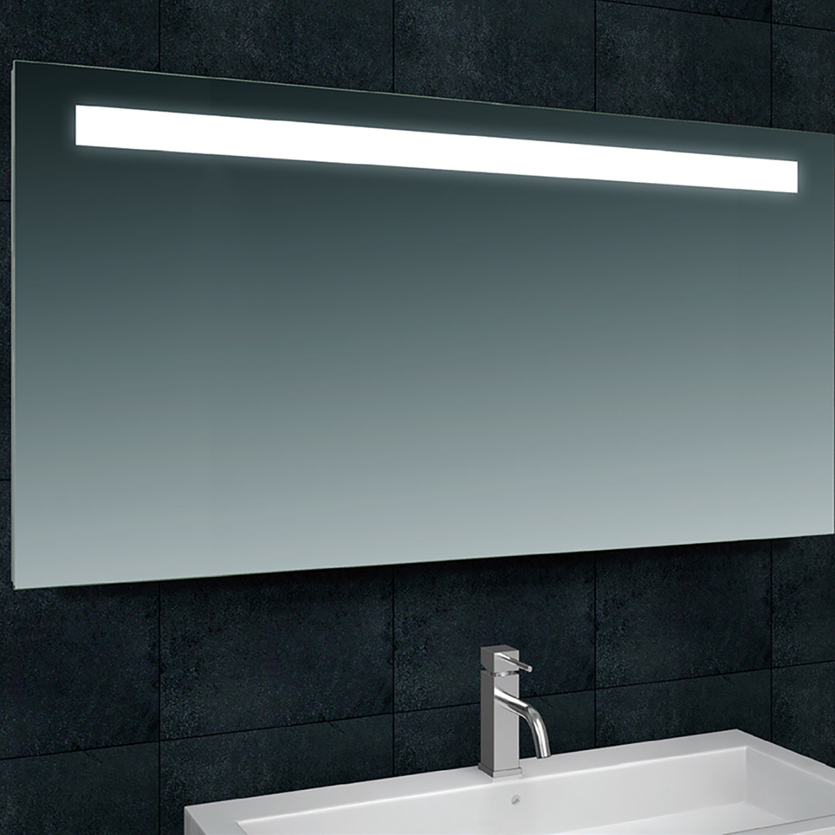 Wiesbaden Tigris Spiegel Met LED - Rechthoek - 140x80cm