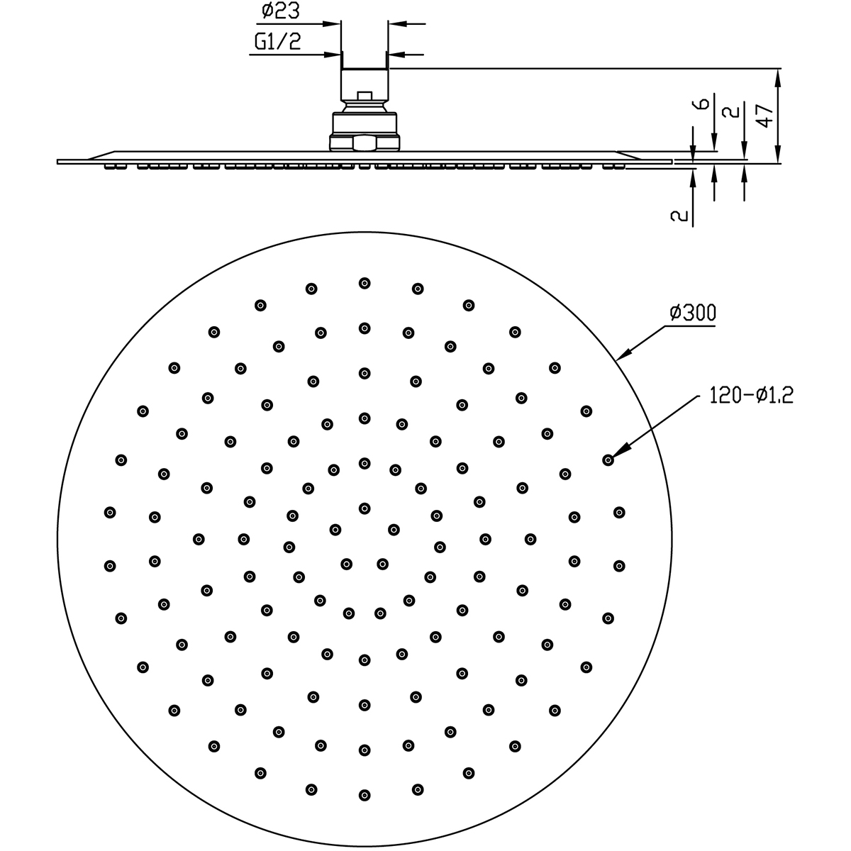 Wiesbaden Ufo Hoofddouche - Rond - 30cm - RVS