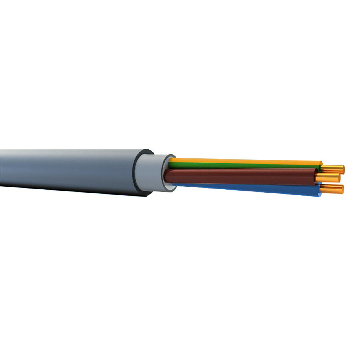 YMVK Kabel - Buitenkabel - 3x2.5mm - 3 Aderig - Grijs - 10 Meter